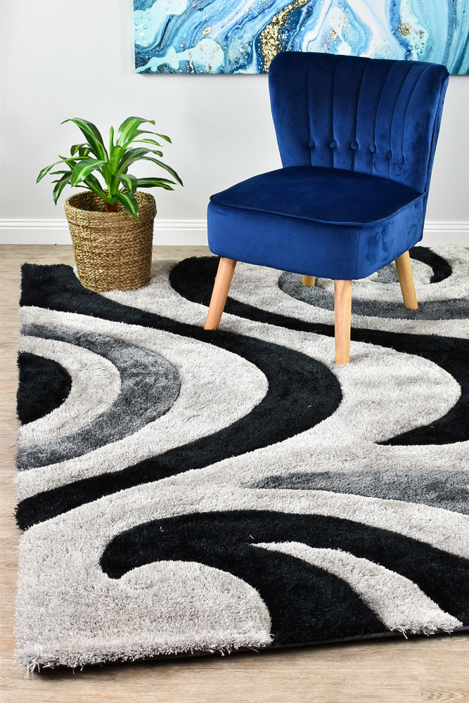 Missouri Black Grey Rug 883