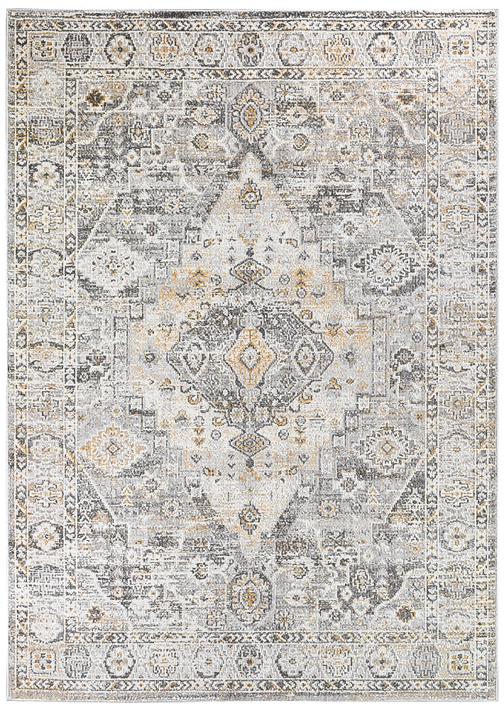 Marakesh Grey Mustard Rug 0320C