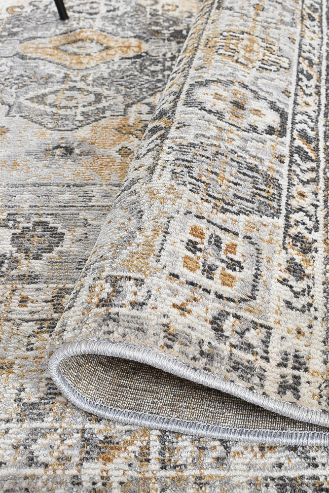 Marakesh Grey Mustard Rug 0320C