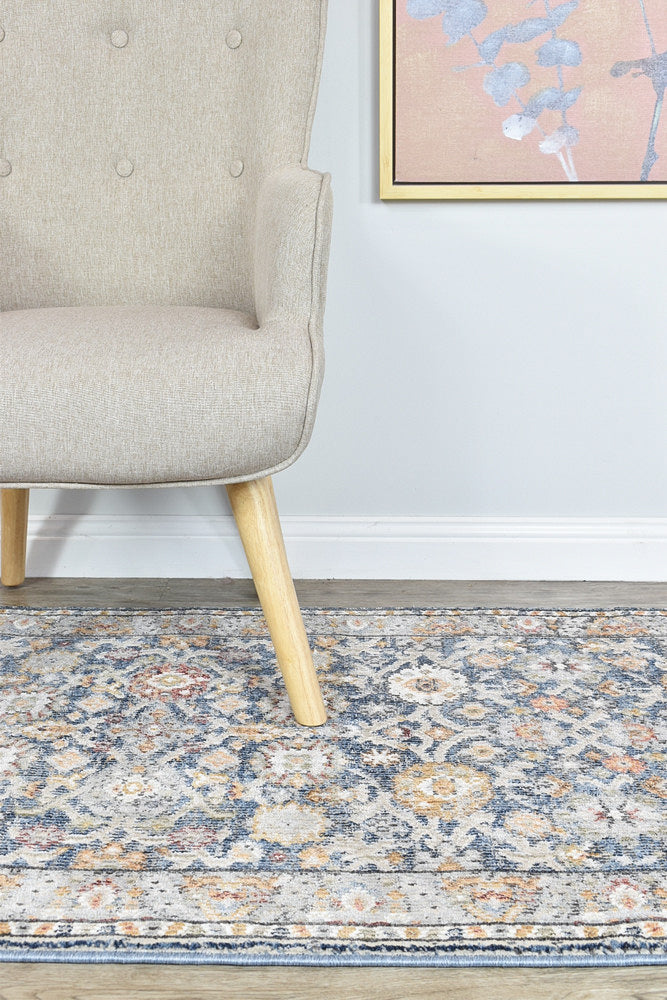 Marakesh Dark Blue Runner Rug A156A