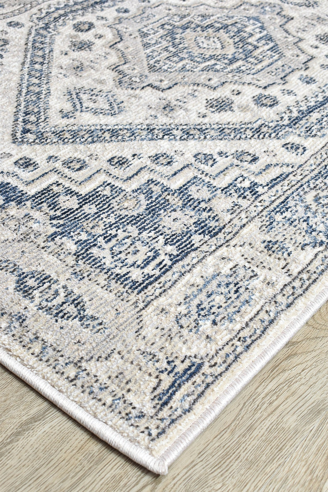 Marakesh Cream Blue Runner Rug A161A