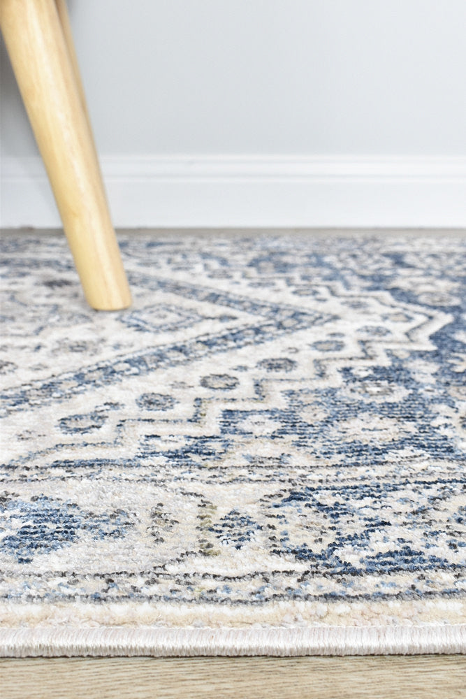 Marakesh Cream Blue Runner Rug A161A