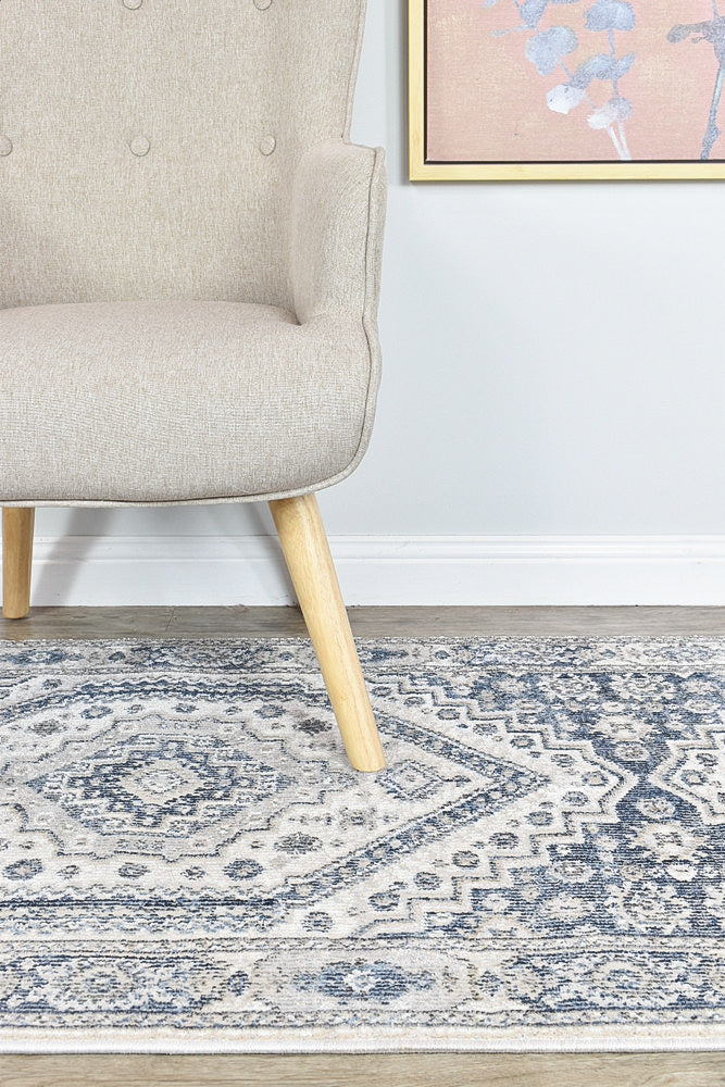 Marakesh Cream Blue Runner Rug A161A