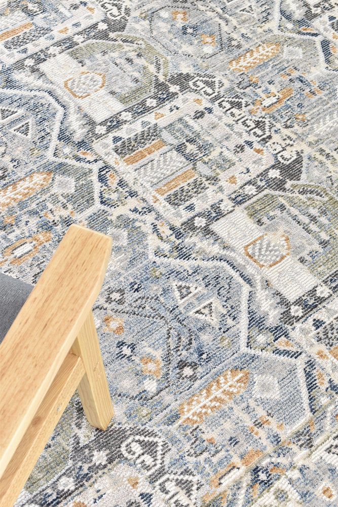 Marakesh Blue Grey Rug 0319A