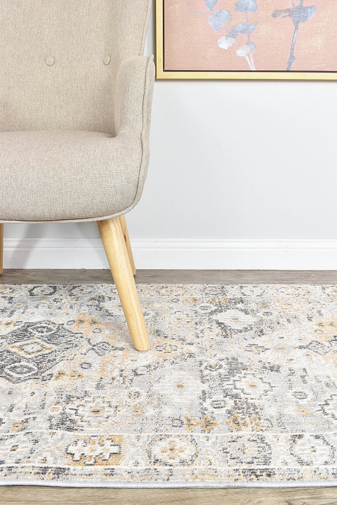 Marakesh Grey Mustard Rug 0320C
