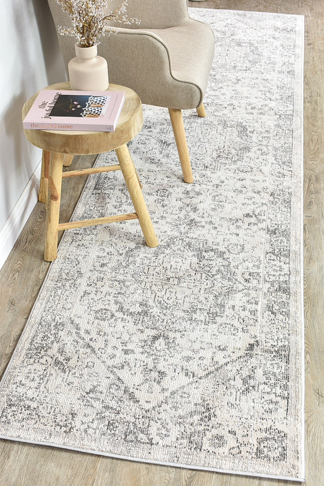 Marakesh Grey Runner Rug 0321B