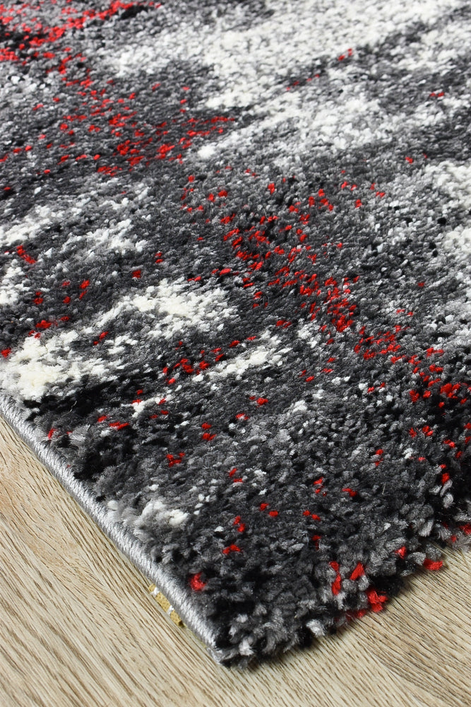 Millard 347 Light Grey Red Rug