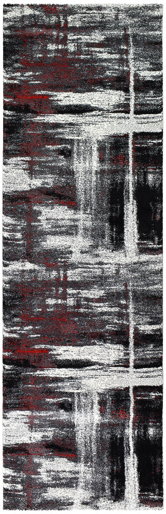 Millard 347 Light Grey Red Rug