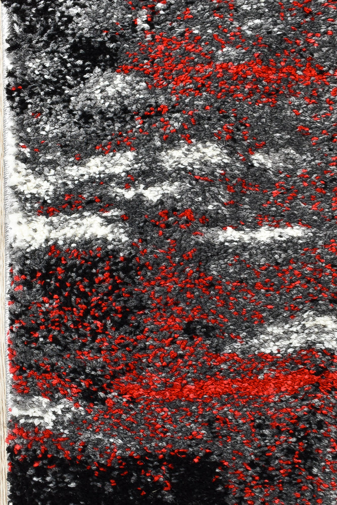 Millard 347 Light Grey Red Rug