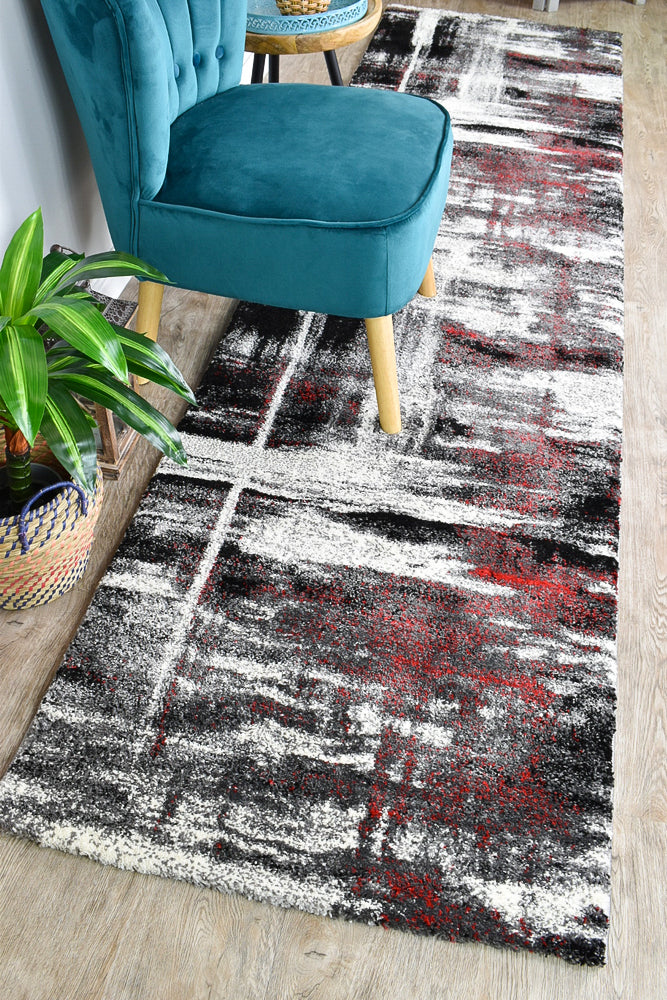 Millard 347 Light Grey Red Rug