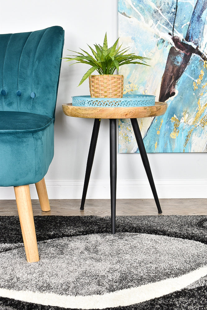 Millard 37 Dark Grey White Rug