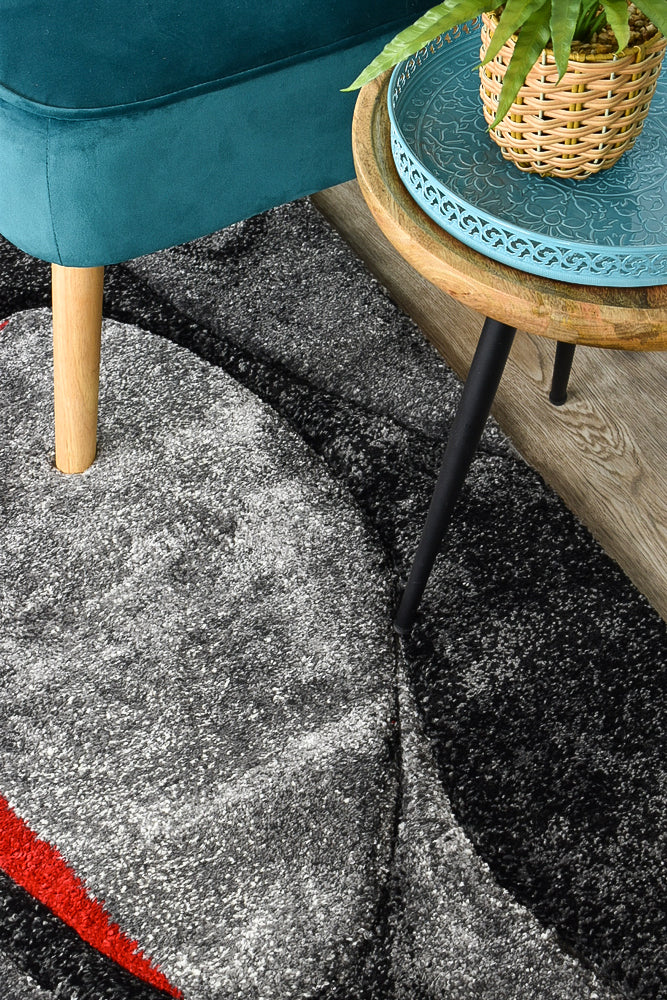 Millard 37 Dark Grey Red Runner