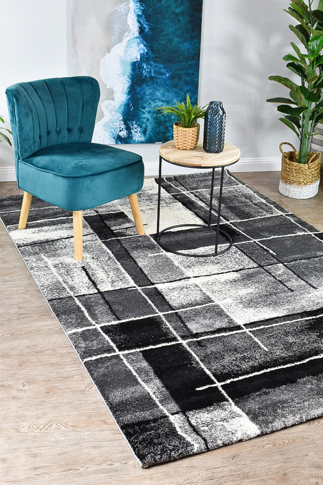 Millard 297 Dark Grey Black Rug