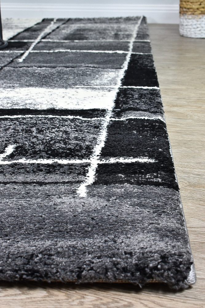 Millard 297 Dark Grey Black Rug