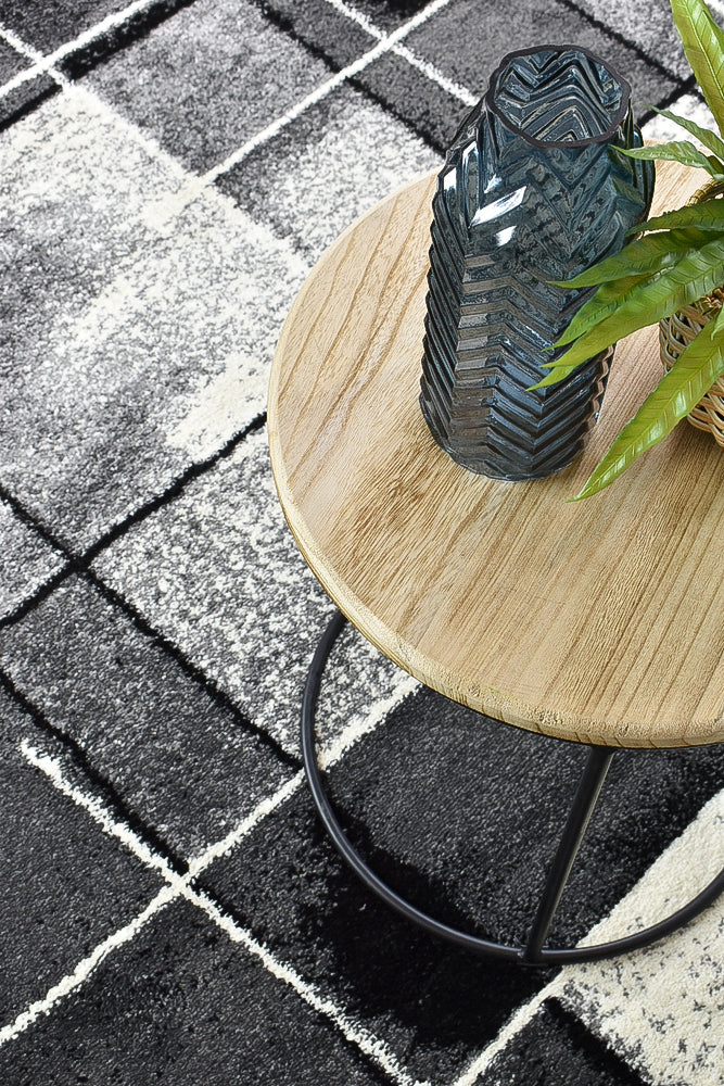 Millard 297 Dark Grey Black Rug