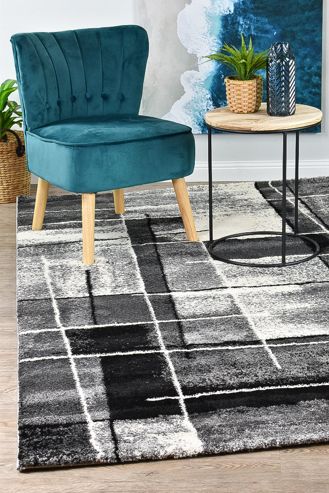 Millard 297 Dark Grey Black Rug