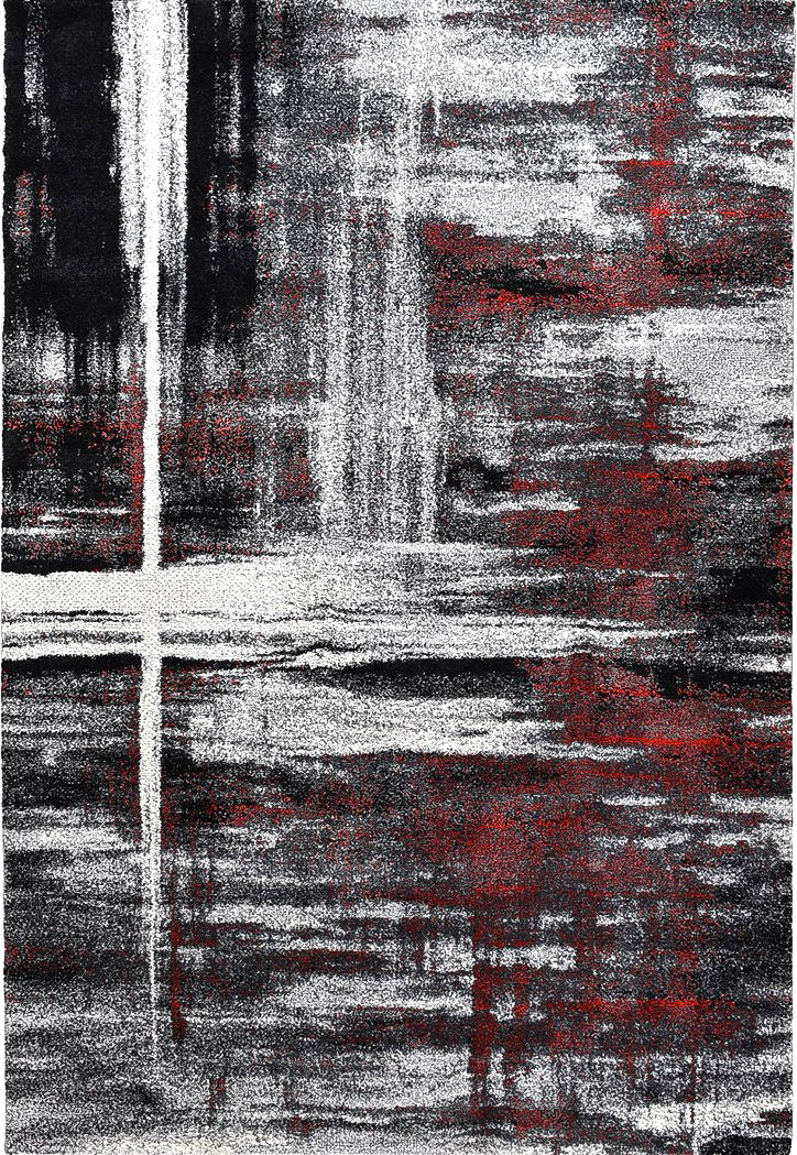 Millard 347 Light Grey Red Rug