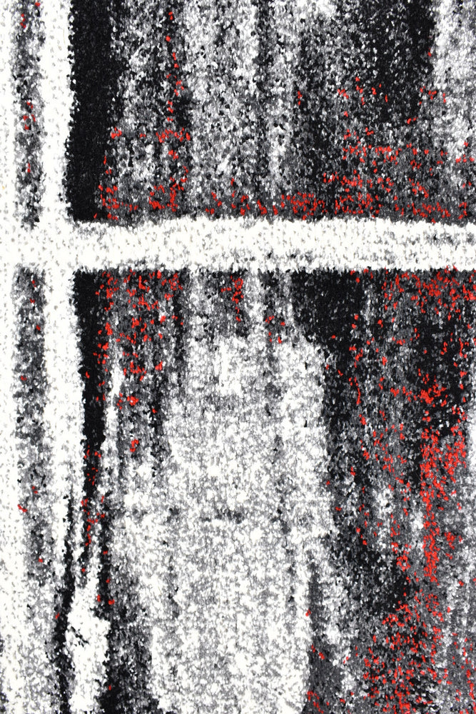Millard 347 Light Grey Red Rug
