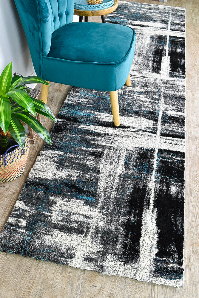 Millard 347 Light Grey Turquoise Runner