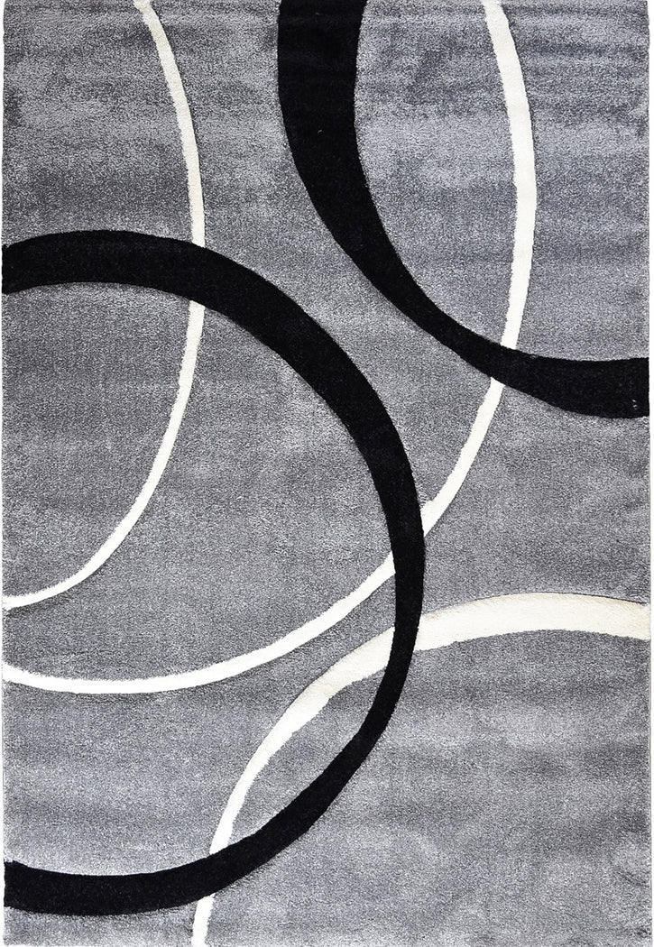 Millard 798 Light Grey Black Rug