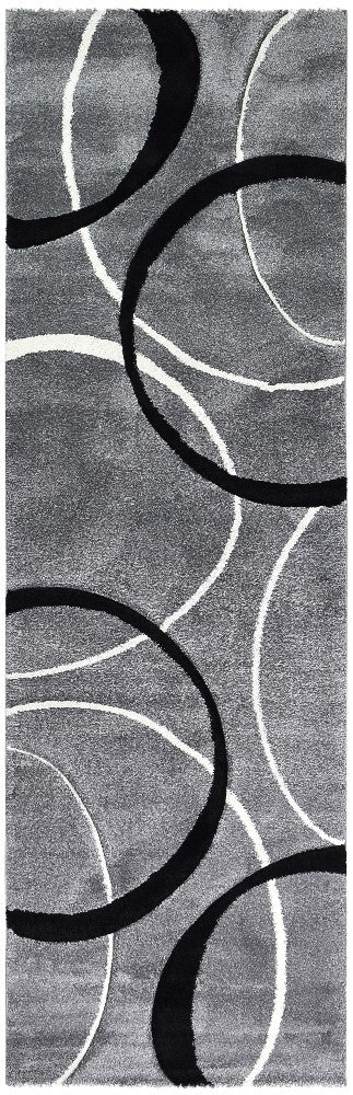 Millard 798 Light Grey Black Rug