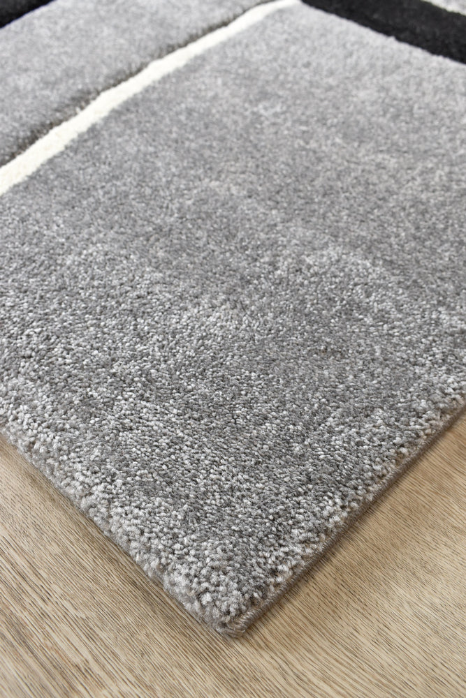 Millard 798 Light Grey Black Rug
