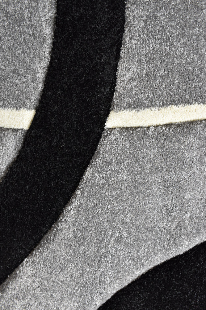 Millard 798 Light Grey Black Rug