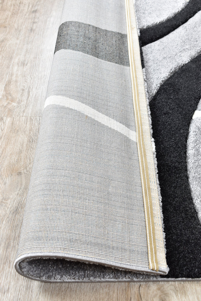 Millard 798 Light Grey Black Rug