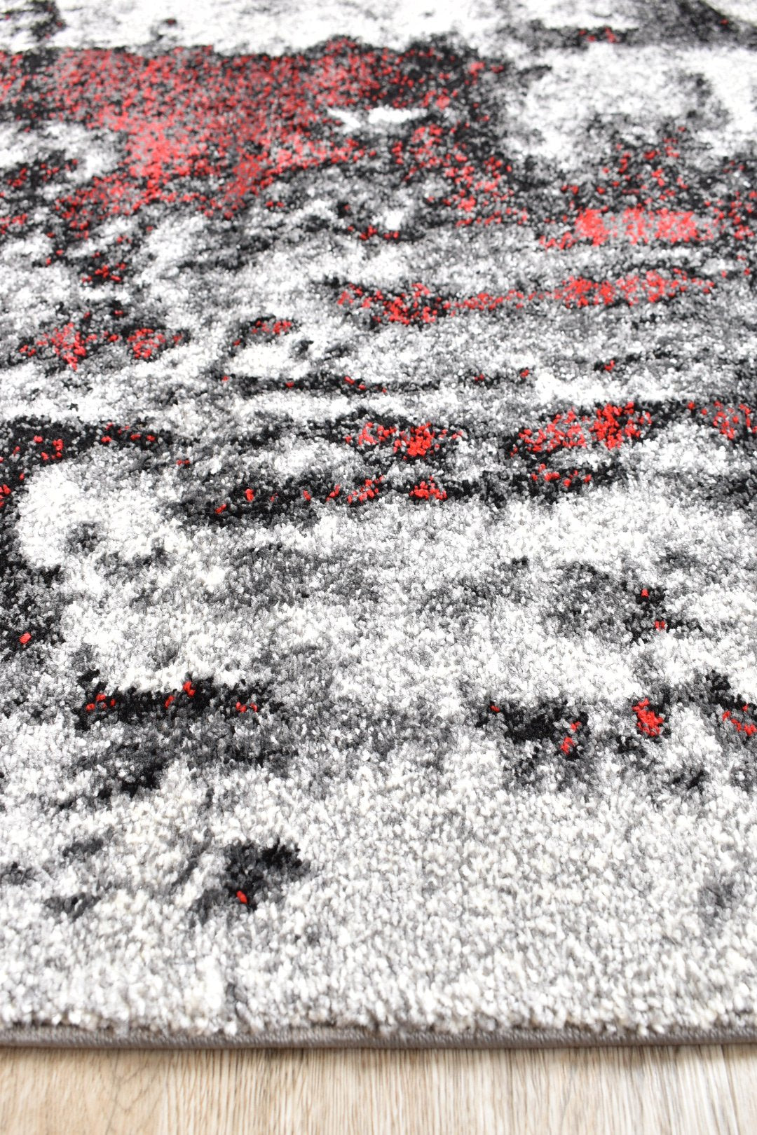 Millard 177 Light Grey Red Rug