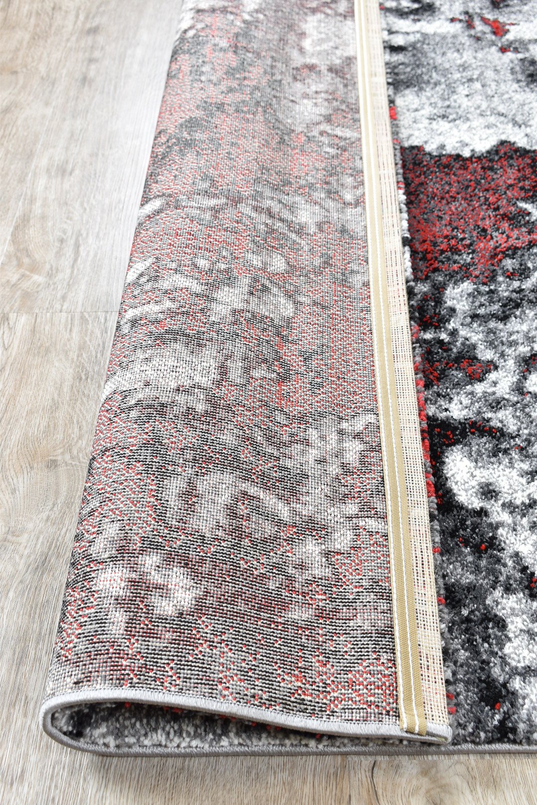 Millard 177 Light Grey Red Rug