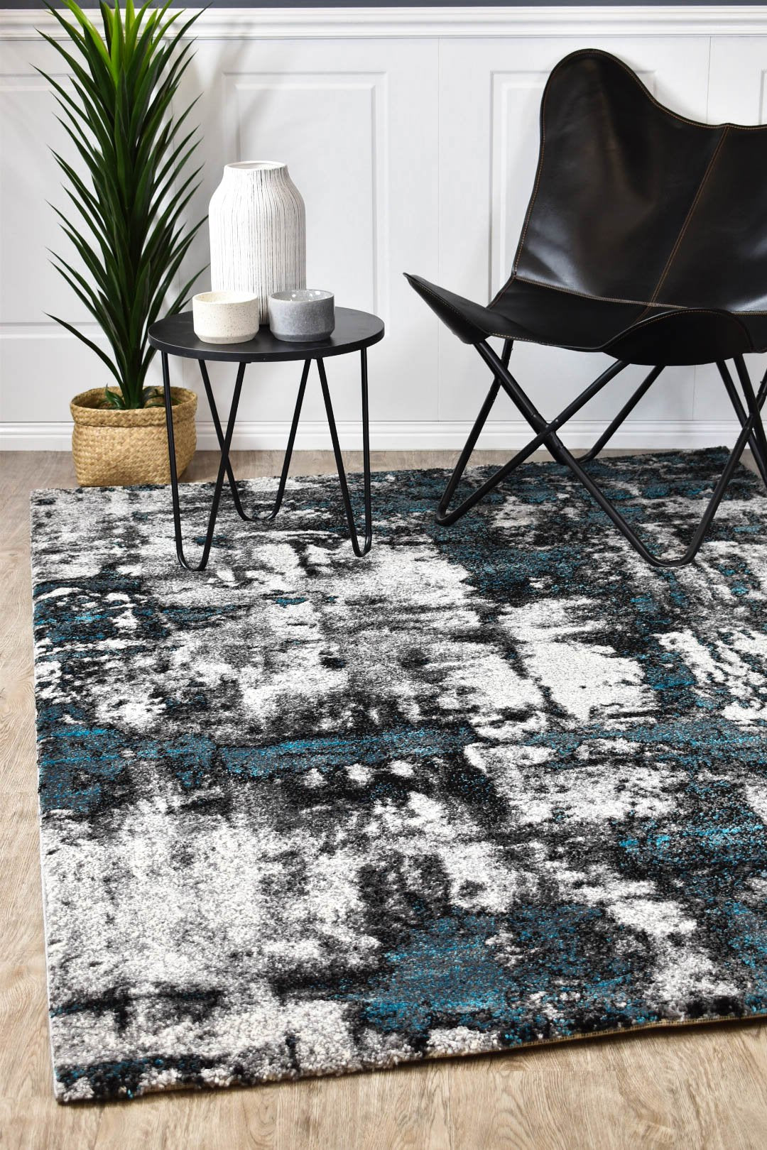 Millard 177 Light Grey Turquoise Rug