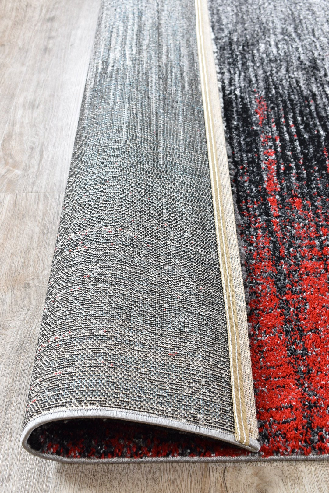 Millard 409 Light Grey Red Rug