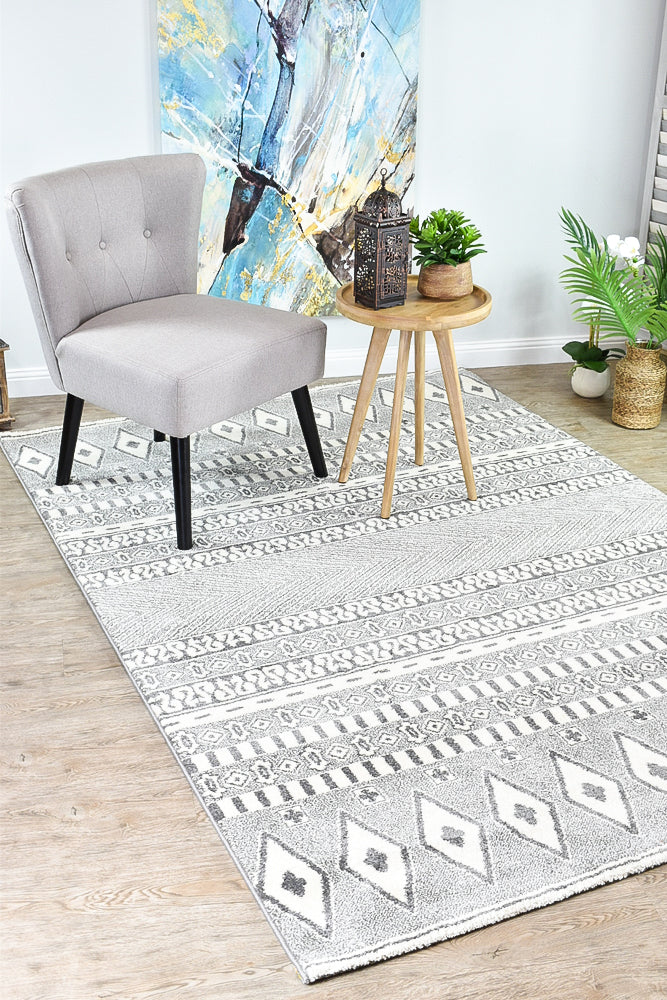Nova Light Grey Cream Rug 343