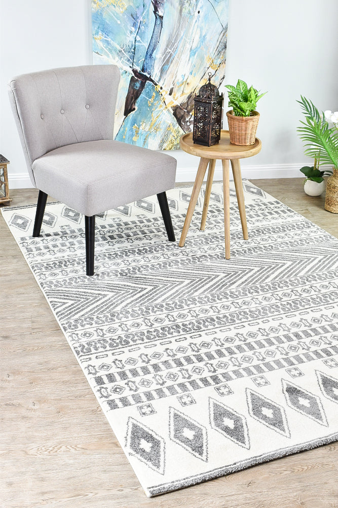 Nova Cream Light Grey Rug 343