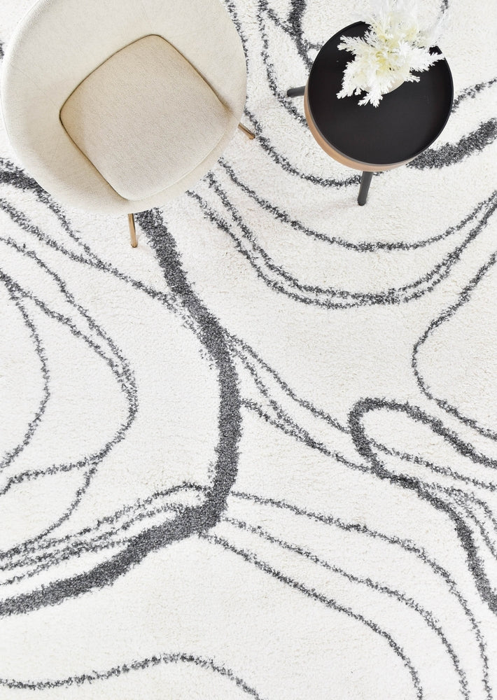 Parma Shaggy Rug 0B483A Dark Grey