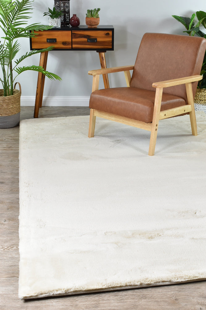Plush Shaggy Beige Rug