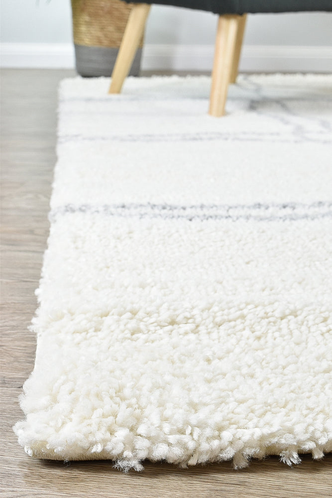 Parma Shaggy Rug A414A Cream