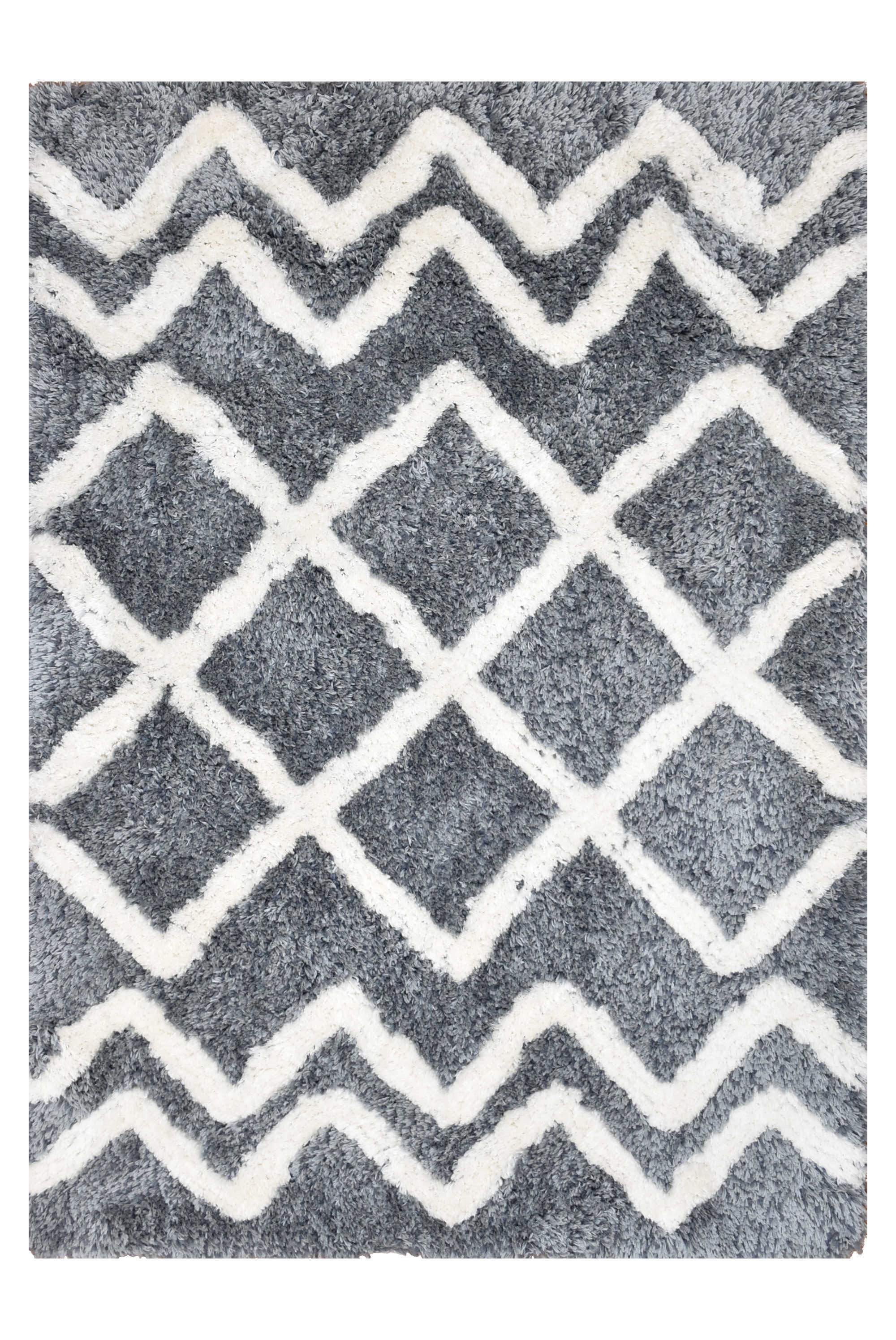 Auckland Shaggy Grey Mix Rug