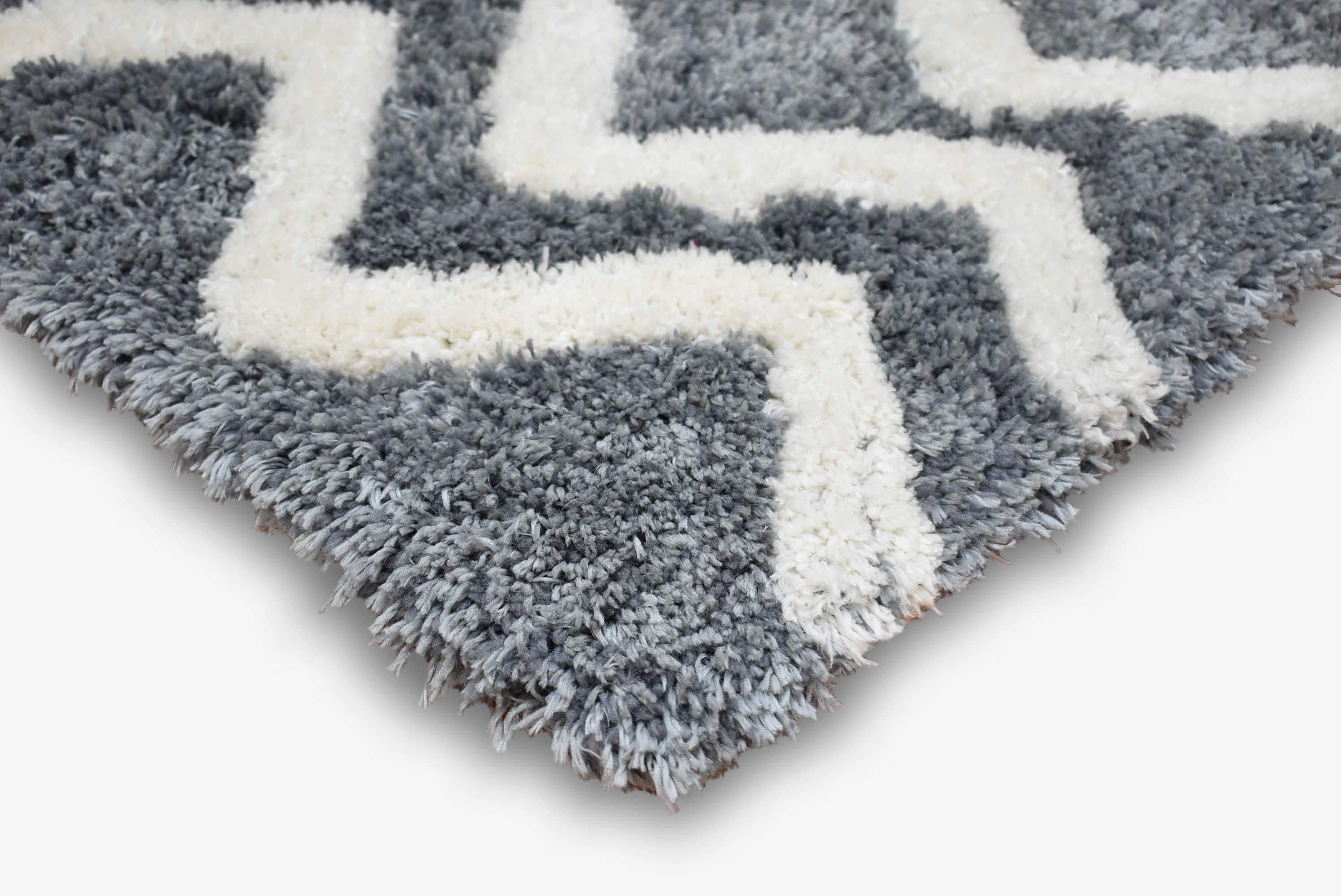 Auckland Shaggy Grey Mix Rug