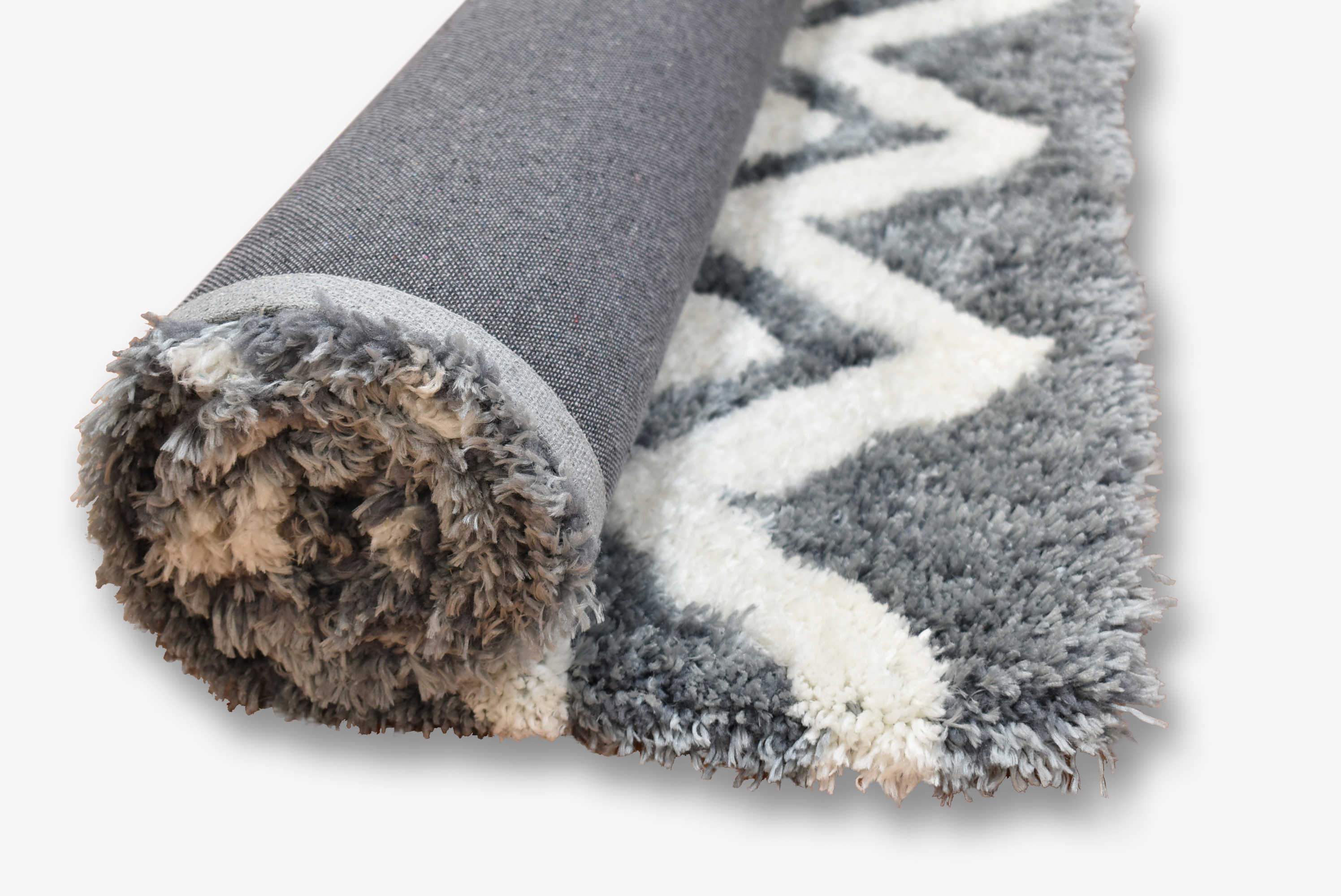 Auckland Shaggy Grey Mix Rug