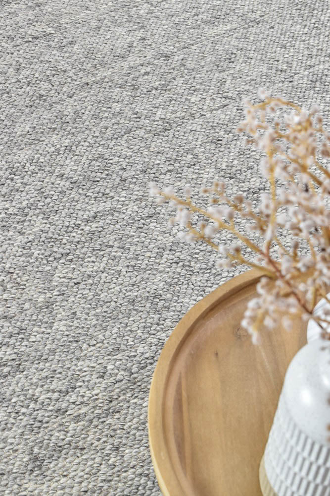 Sibble Silver Wool Rug