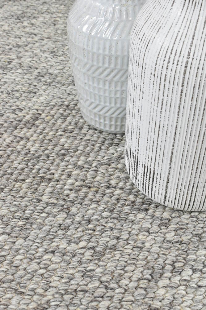Sibble Silver Wool Rug