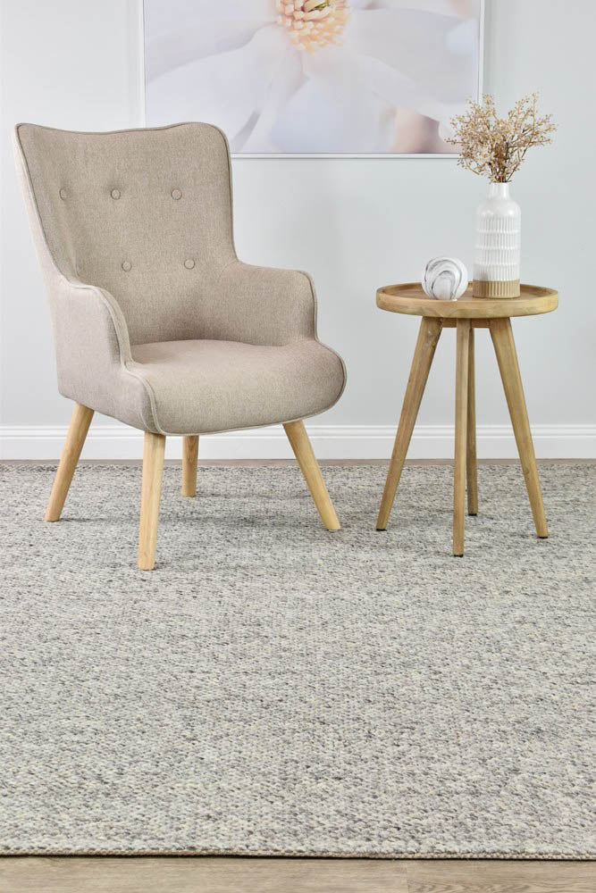 Sibble Silver Wool Rug