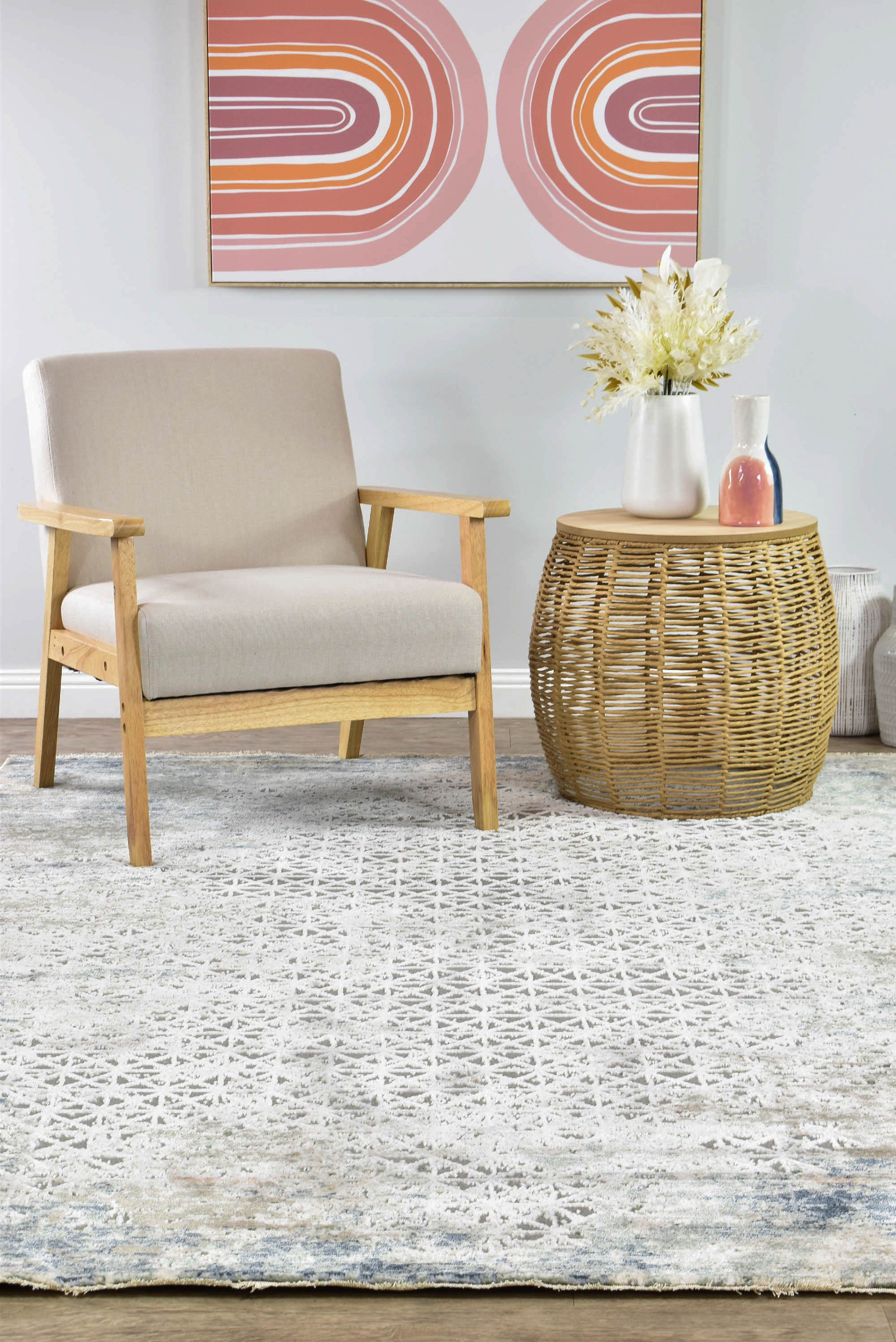 Vanessa 227A Grey Trellis