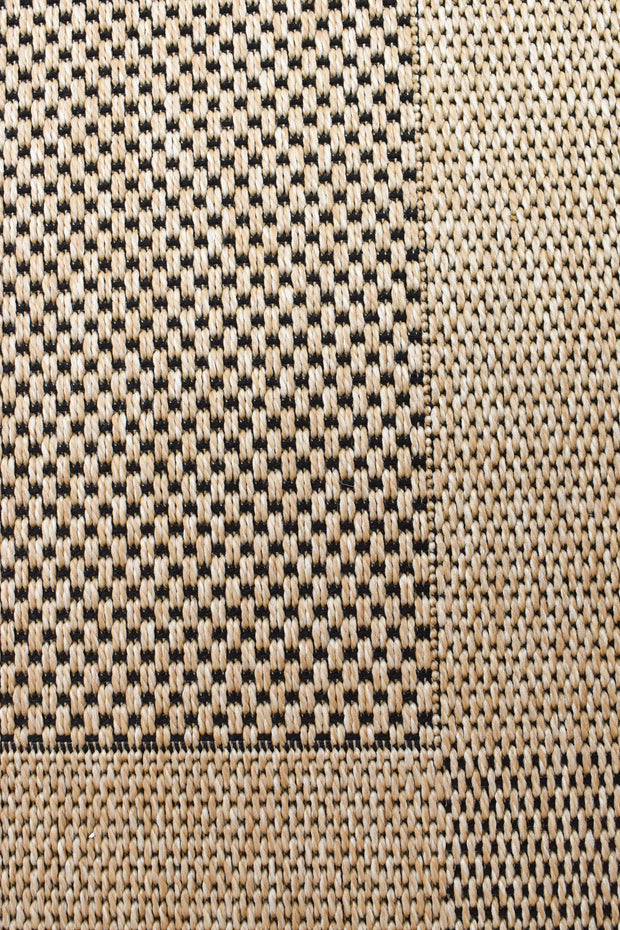 All Seasons Sisal Sand Black Rug 3900-820