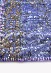 Handmade Persian Patchwork Purple Coloured Rug