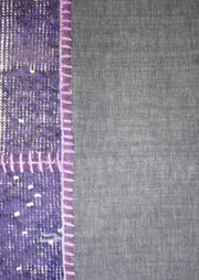 Handmade Persian Patchwork Purple Coloured Rug