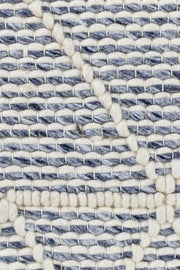 Labin Blue White Wool Rug