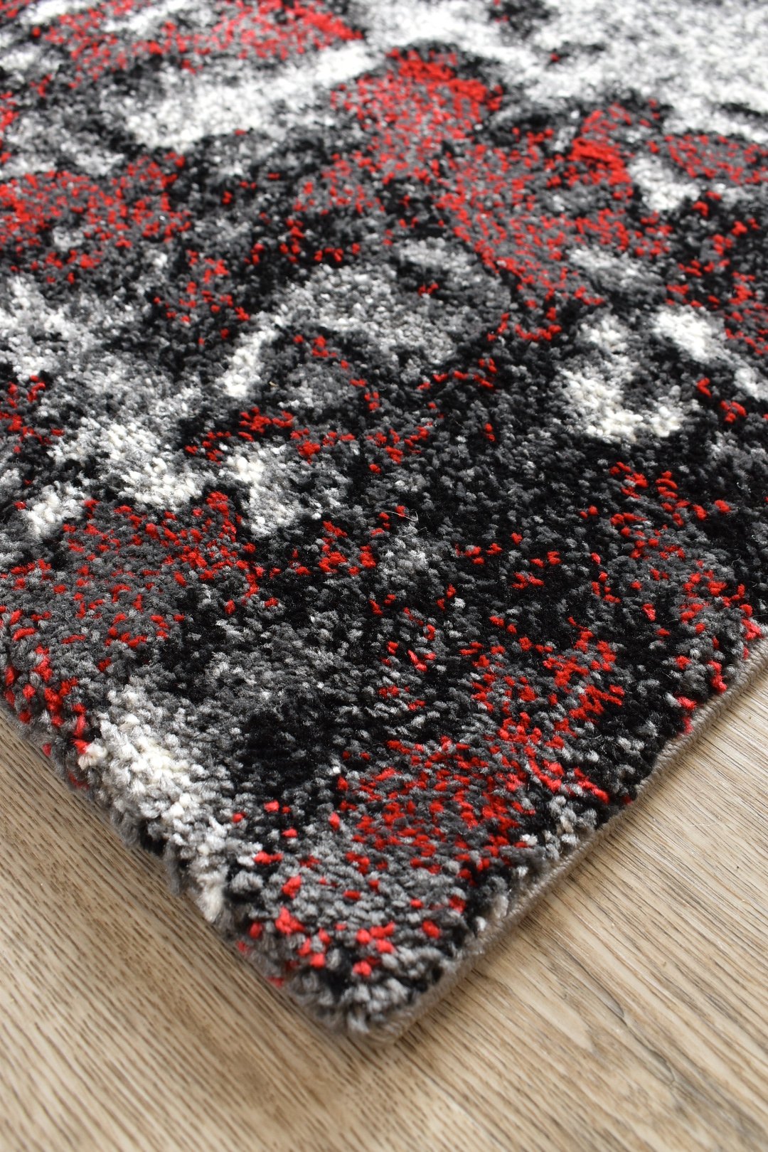 Millard 177 Light Grey Red Rug