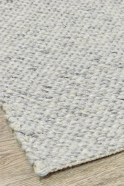 Sibble Ivory Silver Wool Rug